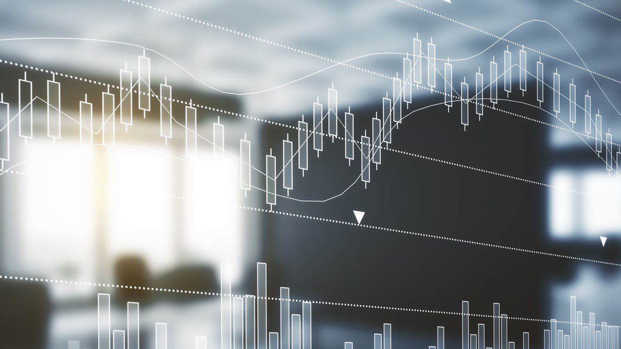 Clear Candlesticks chart in an office