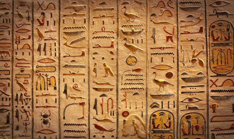 Egyptian hieroglyphs background