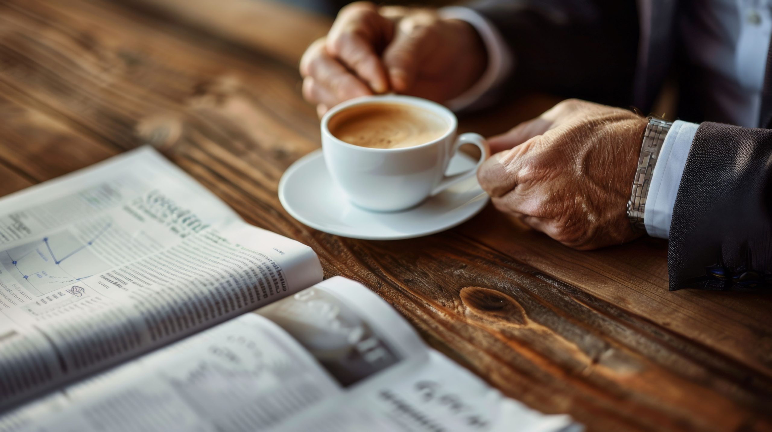 man drinking coffee looking at newspaper represents NASAA Conference updates