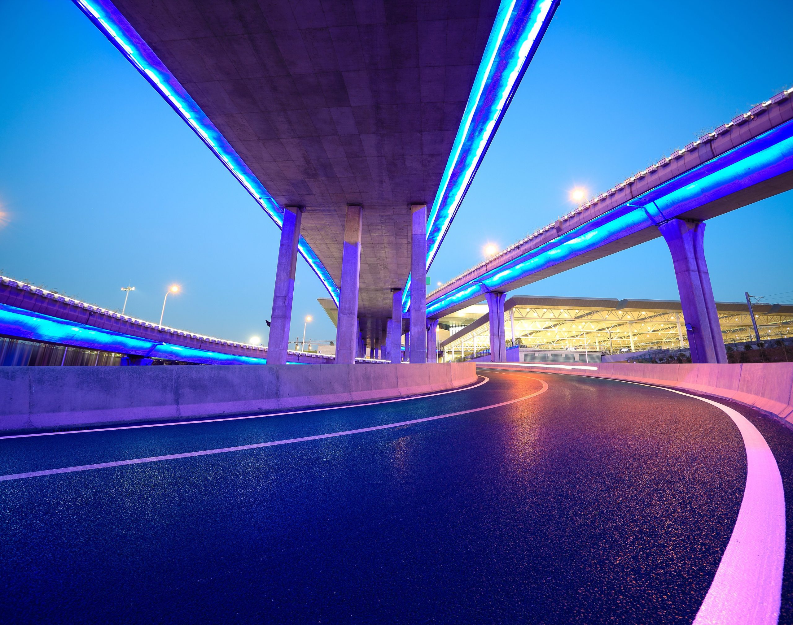 Blue and pink highway represents positive relationship with regulators