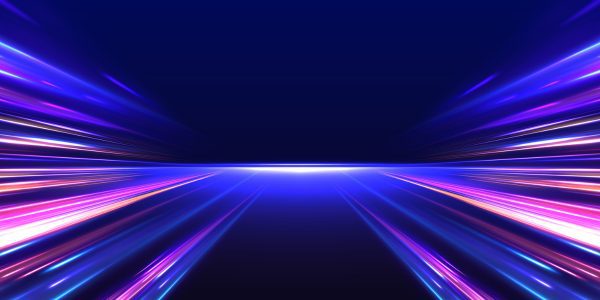 Abstract image of bold neon colors of light representing the power of one audit platform